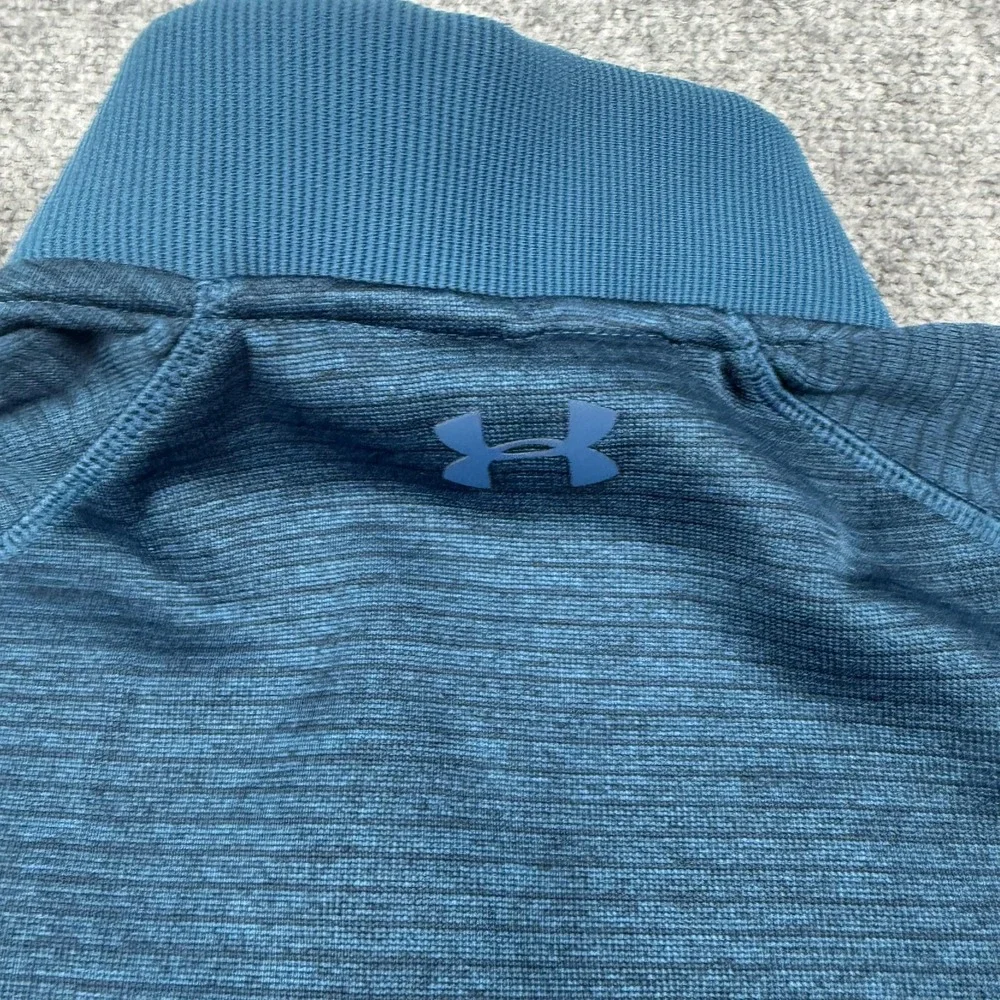 Under Armour ColdGear Pullover Mens‎ XL Blue 1/4 Zip UA Storm Fleece Thermal
